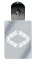 光るキーホルダー 家紋シリーズ 四つ矢菱 (よつやびし) 7色に光る 家紋 入り キーホルダー 光る LED 夜 安全 キー USB充電 バッグチャーム LED...