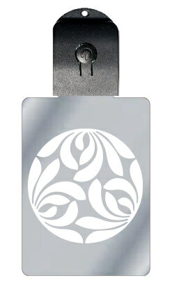 光るキーホルダー 家紋シリーズ 三つ割り蘭 (みつわりらん) 7色に光る 家紋 入り キーホルダー 光る LED 夜 安全 キー USB充電 バッグチャーム L...