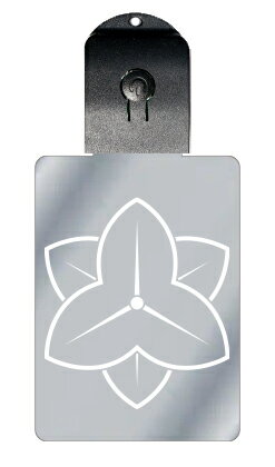 光るキーホルダー 家紋シリーズ 陰八重向こう沢瀉(かげやえむこうおもだか) 7色に光る 家紋 入り キーホルダー 光る LED 夜 安全 キー USB充電 バッ...