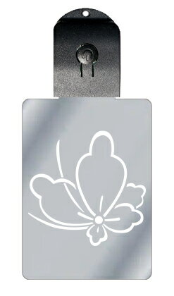 光るキーホルダー 家紋シリーズ 中陰唐花飛び蝶(ちゅうかげからはなとびちょう) 7色に光る 家紋 入り キーホルダー 光る LED 夜 安全 キー USB充電 ...