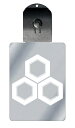 光るキーホルダー 家紋シリーズ 三つ盛り亀甲(みつもりきっこう) 7色に光る 家紋 入り キーホルダー 光る LED 夜 安全 キー USB充電 バッグチャーム...