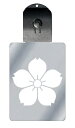 光るキーホルダー 家紋シリーズ 雀口桜(すずめくちさくら) 7色に光る 家紋 入り キーホルダー 光る LED 夜 安全 キー USB充電 バッグチャーム LE...