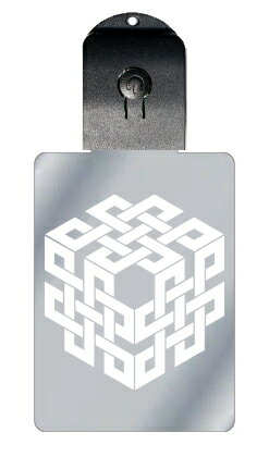 光るキーホルダー 家紋シリーズ 三つ寄せ角宝結び(みつよせかくたからむすび) 7色に光る 家紋 入り キーホルダー 光る LED 夜 安全 キー USB充電 バ...