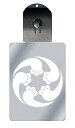 光るキーホルダー 家紋シリーズ 左五つ丁子巴(ひだりいつつちょうじともえ) 7色に光る 家紋 入り キーホルダー 光る LED 夜 安全 キー USB充電 バッ...