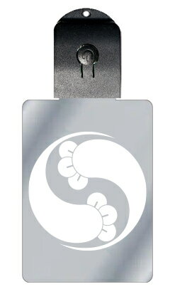 光るキーホルダー 家紋シリーズ 変わり右二つ丁子巴(かわりみぎふたつちょうじともえ) 7色に光る 家紋 入り キーホルダー 光る LED 夜 安全 キー USB...