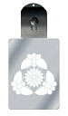 光るキーホルダー 家紋シリーズ 三つ胡蝶に鬼菊(みつこちょうにおにぎく) 7色に光る 家紋 入り キーホルダー 光る LED 夜 安全 キー USB充電 バッグ...
