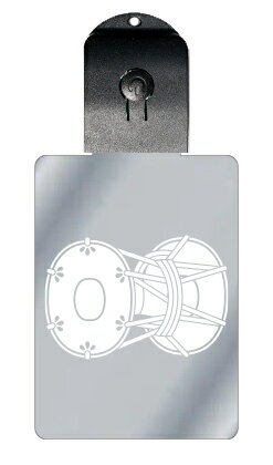 光るキーホルダー 家紋シリーズ 置き鼓(おきつづみ) 7色に光る 家紋 入り キーホルダー 光る LED 夜 安全 キー USB充電 バッグチャーム LEDライ...