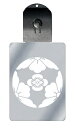 光るキーホルダー 家紋シリーズ 三つ割り花菱に木瓜(みつわりはなびしにもっこう) 7色に光る 家紋 入り キーホルダー 光る LED 夜 安全 キー USB充電 バッグチャーム LEDライト 夜道 交通安全 防犯 アクリル ストラップ 送料無料(4)