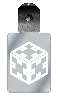 光るキーホルダー 家紋シリーズ 三つ折り入り菱(みつおりいりびし) 7色に光る 家紋 入り キーホルダー 光る LED 夜 安全 キー USB充電 バッグチャー...