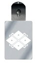 光るキーホルダー 家紋シリーズ 蔓四つ目菱(つるよつめびし) 7色に光る 家紋 入り キーホルダー 光る LED 夜 安全 キー USB充電 バッグチャーム L...