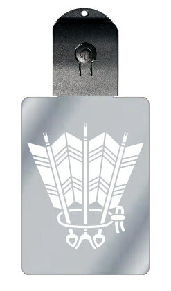 光るキーホルダー 家紋シリーズ 三本束ね矢(さんぼんたばねや) 7色に光る 家紋 入り キーホルダー 光る LED 夜 安全 キー USB充電 バッグチャーム ...