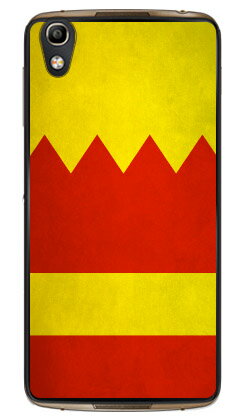 Cf LTD ダービーコレクション 競馬 騎手 勝負服 21 赤・袖黄一本輪・黄鋸歯形 （クリア） fir ALCATEL IDOL 4 MVNOスマホ（SIMフリー端末） Coverfull alcatel idol 4 ケース alcatel idol 4 カバー アルカテル アイドル4 ケース 送料無料