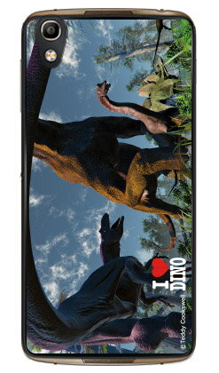 【送料無料】 Dinosaur Design 恐竜デザインシリーズ 「ブラキオサウルスとアロサウルス_B」 （クリア） / for ALCATEL IDOL 4/MVNOスマホ（SIMフリー端末） alcatel idol 4 ケース alcatel idol 4 カバー アルカテル アイドル4 ケース アルカテル