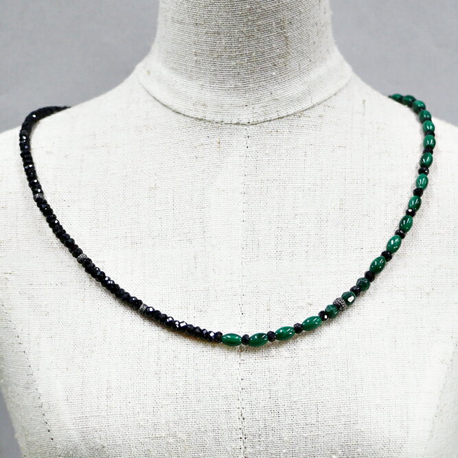 ネックレス天然石スピネルマラカイト...