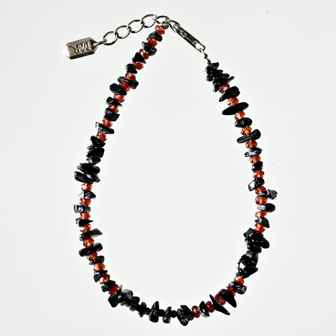 ブレスレット 天然石 スピネル ガーネット ブラック レッド ハンドメイド 日本製 パワーストーン シルバー925 ビーズ 天然石 MADE IN JAPAN ミックス ブレスレット メンズ シンプル ブレスレット レディース おしゃれ アクセサリー M&R エムアンドアール 送料無料