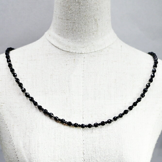 ネックレス 天然石 オニキス スピネル ブラック ハンドメイド 日本製 パワーストーン シルバー925 ビーズ 天然石 MADE IN JAPAN ミックス ネックレス メンズ シンプル ネックレス レディース おしゃれ アクセサリー M&R エムアンドアール 送料無料