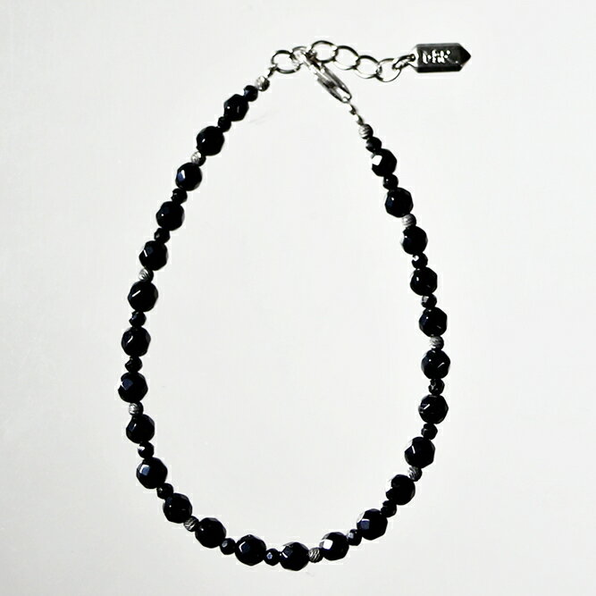 ブレスレット 天然石 オニキス スピネル ブラック ハンドメイド 日本製 パワーストーン シルバー925 ビーズ 天然石 MADE IN JAPAN ミックス ブレスレット メンズ シンプル ブレスレット レディース おしゃれ アクセサリー M&R エムアンドアール 送料無料