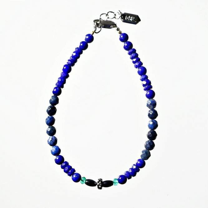 ブレスレット 天然石 デュモルチェライト ラピス・ラズリ ブルー ハンドメイド 日本製 パワーストーン シルバー925 ビーズ 天然石 MADE IN JAPAN ミックス ブレスレット メンズ シンプル ブレスレット レディース おしゃれ アクセサリー M&R エムアンドアール 送料無料