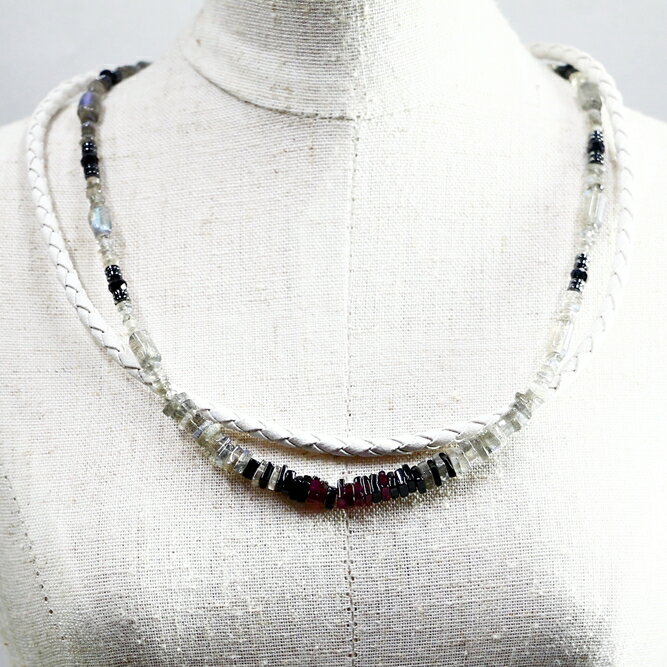 ネックレス天然石ラブラドライトスピ...