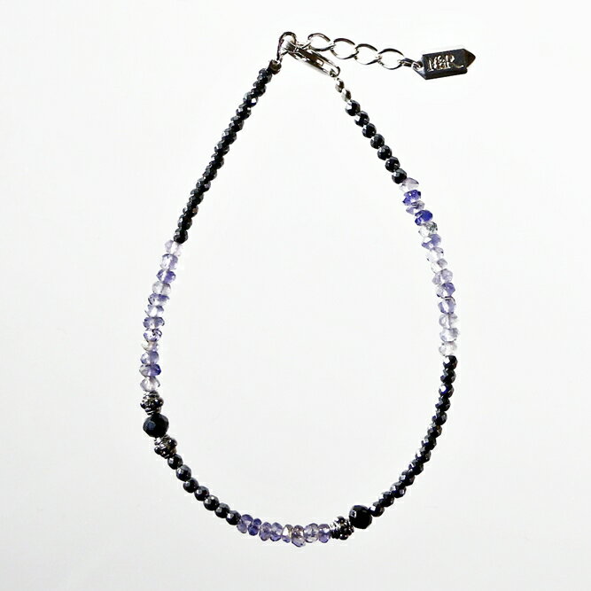 ブレスレット天然石アイオライトヘマ...