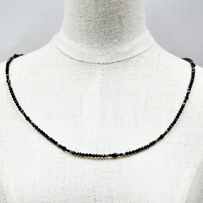 ネックレス 天然石 スピネル ブラック ハンドメイド 日本製 パワーストーン シルバー925 ビーズ 天然石 MADE IN JAPAN ミックス ネックレス メンズ シンプル ネックレス レディース おしゃれ アクセサリー M&R エムアンドアール 送料無料