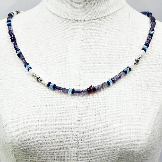 ネックレス天然石アイオライトアパタ...