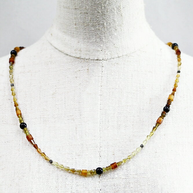 ネックレス 天然石 トルマリン ボーン ハンドメイド 日本製 パワーストーン シルバー925 ビーズ 天然石 MADE IN JAPAN ミックス ネックレス メンズ シンプル ネックレス レディース おしゃれ アクセサリー M&R エムアンドアール 送料無料