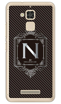 Rakuten - Cf LTD ラグジュアリーイニシャル N シルバーグレー （クリア） ZenFone 3 Max（5.2インチ） ZC520TL MVNOスマホ（SIMフリー端末） Coverfull zenfone 3 max zc520tl ケース zenfone 3 max zc520tl カバー ゼンフォン3マックス 送料無料