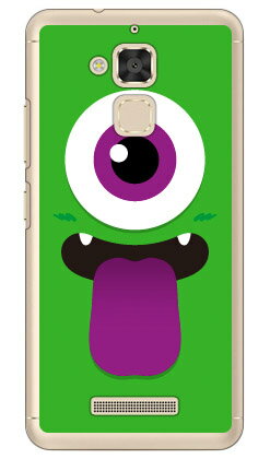 ひとつめくん グリーン （クリア） ZenFone 3 Max（5.2インチ） ZC520TL MVNOスマホ（SIMフリー端末） YESNO zenfone 3 max zc520tl ケース zenfone 3 max zc520tl カバー ゼンフォン3マックス ケース ゼンフォン3マックス カバー 送料無料