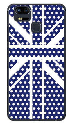【送料無料】 Cross union jack ネイビー （クリア） design by ROTM / for ZenFone Zoom S ZE553KL/MVNOスマホ（SIMフリー端末） 【SECOND SKIN】zenfone 3 zoom ケース zenfone 3 zoom カバー ze553kl ケース ze553kl カバー ゼンフォン3ズーム ケース