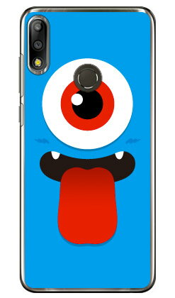 ひとつめくん サックスブルー （クリア） ZenFone Max Pro M2 ZB631KL MVNOスマホ（SIMフリー端末） YESNO zenfone max pro m2 ケース zenfone max pro m2 カバー zb631kl ケース zb631kl カバー ゼンフォンマックスプロM2 ケース 送料無料