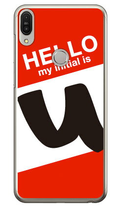Cf LTD ハローイニシャル U レッド （クリア） ZenFone Max Pro M1 ZB602KL MVNOスマホ（SIMフリー端末） Coverfull zenfone max pro m1 zb602kl ケース zenfone max pro m1 zb602kl カバー zb602klケース zb602klカバー 送料無料