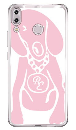 【送料無料】 Dog ホワイト×ピンク design by ROTM （ソフトTPUクリア） / for ZenFone 5 ZE620KL・ZenFone 5Z ZS620KL/MVNOスマホ（SIMフリー端末） 【SECOND SKIN】asus zenfone 5 zenfone 5z ze620kl zs620kl 専用ケース ze620kl zs620kl ケース ze620kl