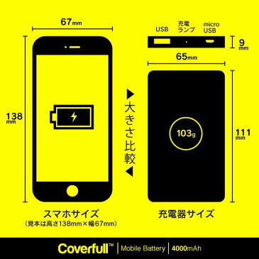 【送料無料】 モバイルバッテリー 4000mAh 充電器 12星座 双子座 【Coverfull】 4000mAh microUSBケーブル付き 充電器 iPhone アイフォン Android アンドロイド