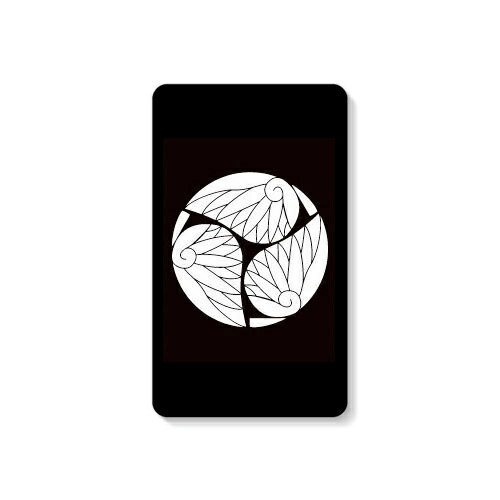 【送料無料】 家紋シリーズ モバイルバッテリー 三つ割り葵 （みつわりあおい） 【Coverfull】 4000mAh microUSBケーブル付き 充電器 iPhone アイフォン Android アンドロイド