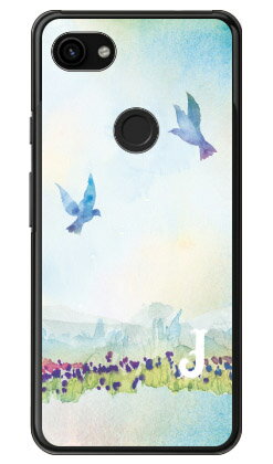 Cf LTD バード イニシャル J （クリア） Google Pixel 3a XL MVNOスマホ（SIMフリー端末）・docomo・SoftBank Coverfull google pixel 3a xl ケース google pixel 3a xl カバー グーグルピクセル3aXLケース グーグルピクセル3aXLカバー 送料無料