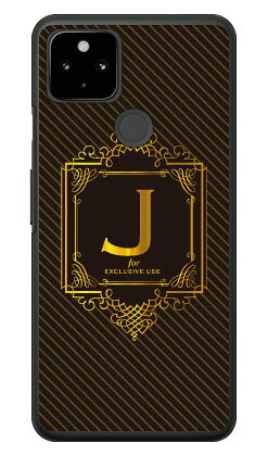 乐天商城 - Cf LTD ラグジュアリーイニシャル J ゴールドイエロー （クリア） Google Pixel 4a （5G） MVNOスマホ（SIMフリー端末）・SoftBank Coverfull google pixel 4a 5G ケース google pixel 4a 5G カバー グーグルピクセル4a5Gケース 送料無料