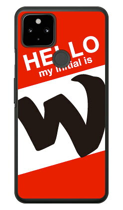 樂天商城 - Cf LTD ハローイニシャル W レッド （クリア） Google Pixel 4a （5G） MVNOスマホ（SIMフリー端末）・SoftBank Coverfull google pixel 4a 5G ケース google pixel 4a 5G カバー グーグルピクセル4a5Gケース グーグルピクセル4a5Gカバー 送料無料
