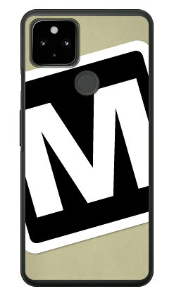 Rakuten - Cf LTD キャンプ イニシャル ベージュ×ブラック M （クリア） Google Pixel 4a （5G） MVNOスマホ（SIMフリー端末）・SoftBank Coverfull google pixel 4a 5G ケース google pixel 4a 5G カバー グーグルピクセル4a5Gケース 送料無料