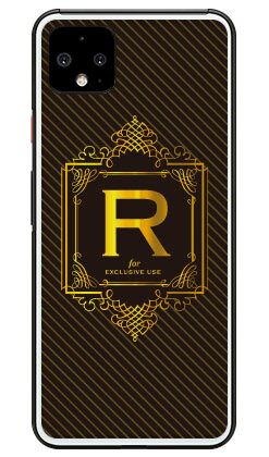 Cf LTD ラグジュアリーイニシャル R ゴールドイエロー （クリア） Google Pixel 4 XL MVNOスマホ（SIMフリー端末）・SoftBank Coverfull google pixel 4 XL ケース google pixel 4 XL カバー グーグルピクセル4XLケース 送料無料