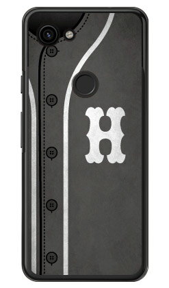 Cf LTD ベースボール イニシャル グレー H （クリア） Google Pixel 3a MVNOスマホ（SIMフリー端末）・docomo・SoftBank Coverfull google pixel 3a ケース google pixel 3a カバー グーグルピクセル3aケース グーグルピクセル3aカバー 送料無料