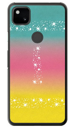 Cf LTD アロハ イニシャル トロピカル I （クリア） Google Pixel 4a MVNOスマホ（SIMフリー端末）・SoftBank Coverfull google pixel 4 a ケース google pixel 4 a カバー グーグルピクセル4aケース グーグルピクセル4aカバー pixel4aケース 送料無料
