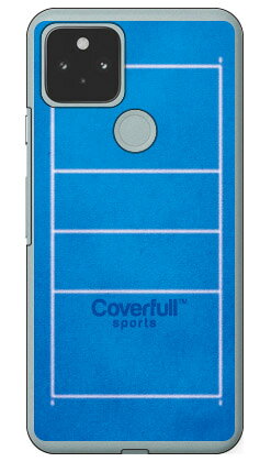 バレーコート ブルー(クリア) Google Pixel 5 MVNOスマホ(SIMフリー端末)・docomo・au・SoftBank Coverfull go...