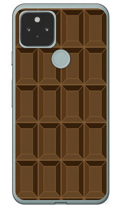 チョコレート TYPE2 ブラウン （ソフトTPUクリア） Google Pixel 5 MVNOスマホ（SIMフリー端末）・docomo・au・SoftBank SECOND SKIN google pixel 5 ケース google pixel 5 カバー グーグルピクセル5ケース グーグルピクセル5カバー 送料無料