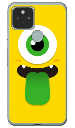 ひとつめくん イエロー （ソフトTPUクリア） Google Pixel 5 MVNOスマホ（SIMフリー端末）・docomo・au・SoftBank YESNO google pixel 5 ケース google pixel 5 カバー グーグルピクセル5ケース グーグルピクセル5カバー pixel5ケース 送料無料