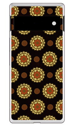 フラワースポット チョコレートオレンジ （クリア） Google Pixel 6 MVNOスマホ（SIMフリー端末） Coverfull google pixel 6 ケース google pixel 6 カバー グーグルピクセル6ケース グーグルピクセル6カバー pixel6ケース pixel6カバー 送料無料