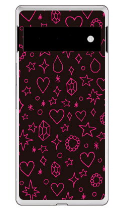 キラキラ ブラック×ピンク （クリア） Google Pixel 6 MVNOスマホ（SIMフリー端末） Coverfull ハードケース google pixel 6 ケース google pixel 6 カバー グーグルピクセル6ケース グーグルピクセル6カバー pixel6ケース pixel6カバー 送料無料