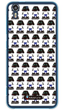 【送料無料】 Doggy Runnin Pattern （クリア） design by Moisture / for HTC Desire EYE M910x/MVNOスマホ（SIMフリー端末） 【SECOND SKIN】htc desire eye デザイヤー アイ desire eye ケース desire eye カバー デザイヤー アイ ケース デザイヤー