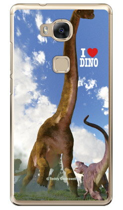 【送料無料】 Dinosaur Design 恐竜デザインシリーズ 「ブラキオサウルスとアロサウルス_A」 （ソフトTPUクリア） / for HUAWEI GR5 KII-L22/MVNOスマホ（SIMフリー端末）gr5 huawei gr5 kii-l22 ケース gr5 kii-l22 カバー kii-l22 ケース kii-l22 カバー gr5 ケース