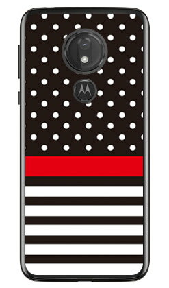 【送料無料】 ドット/ボーダー ブラック （ソフトTPUクリア） / for moto g7 POWER XT1955/MVNOスマホ（SIMフリー端末） 【SECOND SKIN】mvno simフリー 携帯 motog7power モトローラ スマホ moto g7 power xt1955 moto g7 power ケース moto g7 power カバー